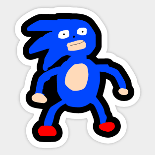 Ugly Sonic....internet meme T-shirt Sticker